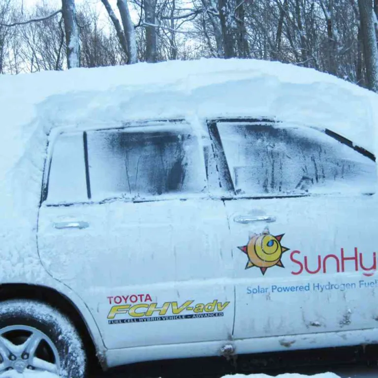Snowy car