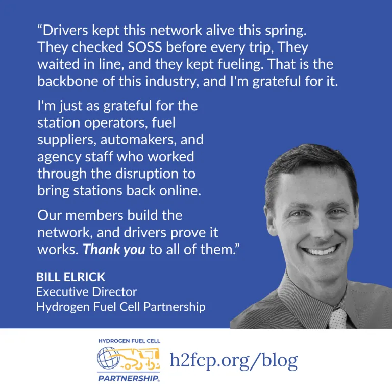 bill elrick thanks hydrogen drivers